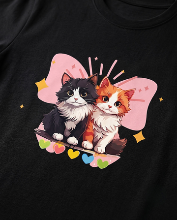 Kitten Best Friends Graphic Tee | Cute Cat Lover Fashion by - Teemitra