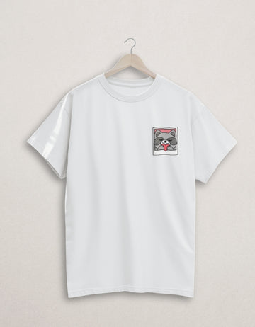 Cute Cat Premium Oversized Cotton T-Shirt | Teemitra