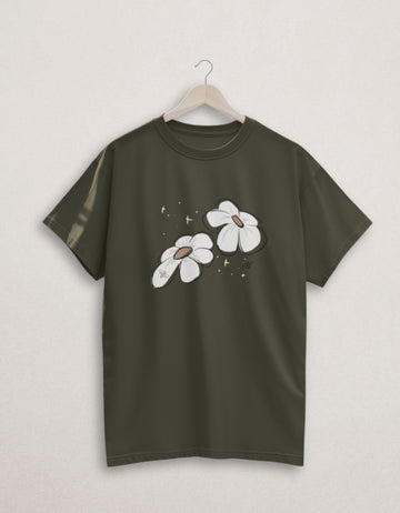 Flower Premium Oversized Cotton Tee | Teemitra