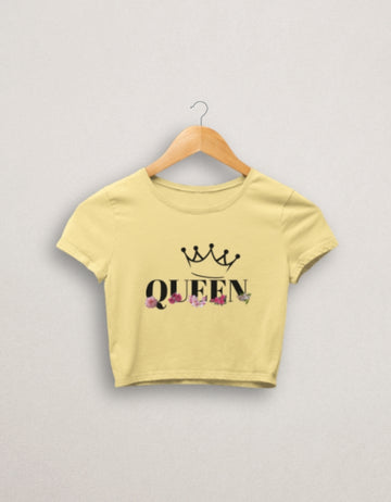 Queen Classic Cotton Crop Top | Teemitra