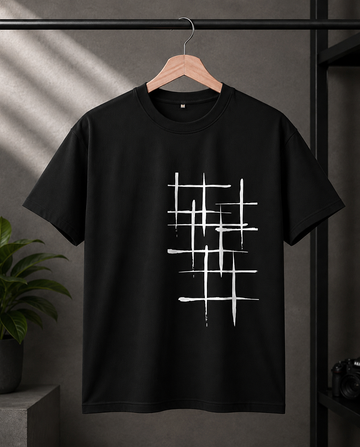 Urban Static Oversized T-Shirt for Men  Premium Cotton Streetwear Tee by - Teemitra